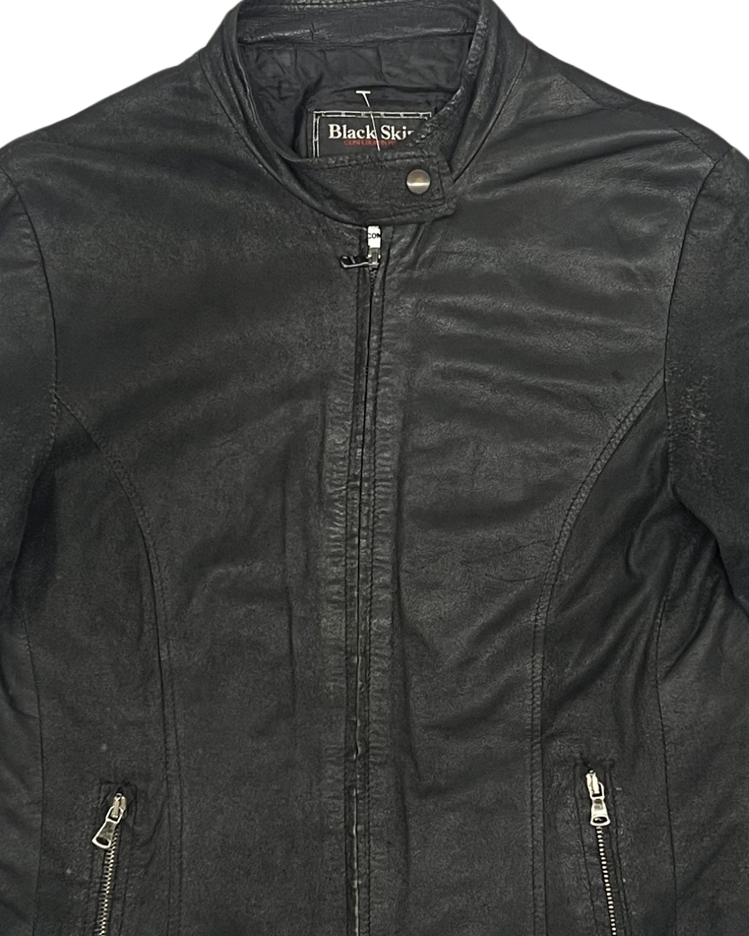 SECONDE MAIN - VESTE EN CUIRE BLACK SKIN