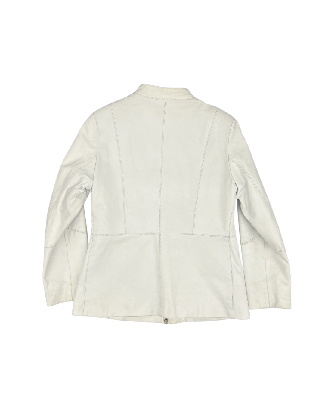 SECONDE MAIN - VESTE EN CUIRE BLANCHE ENIGMA