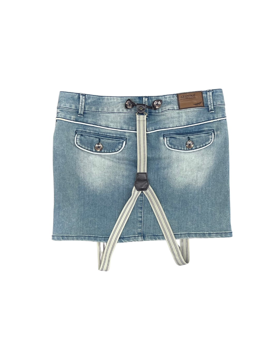 SECONDE MAIN - JUPE EN JEANS AVEC BRETELLES
