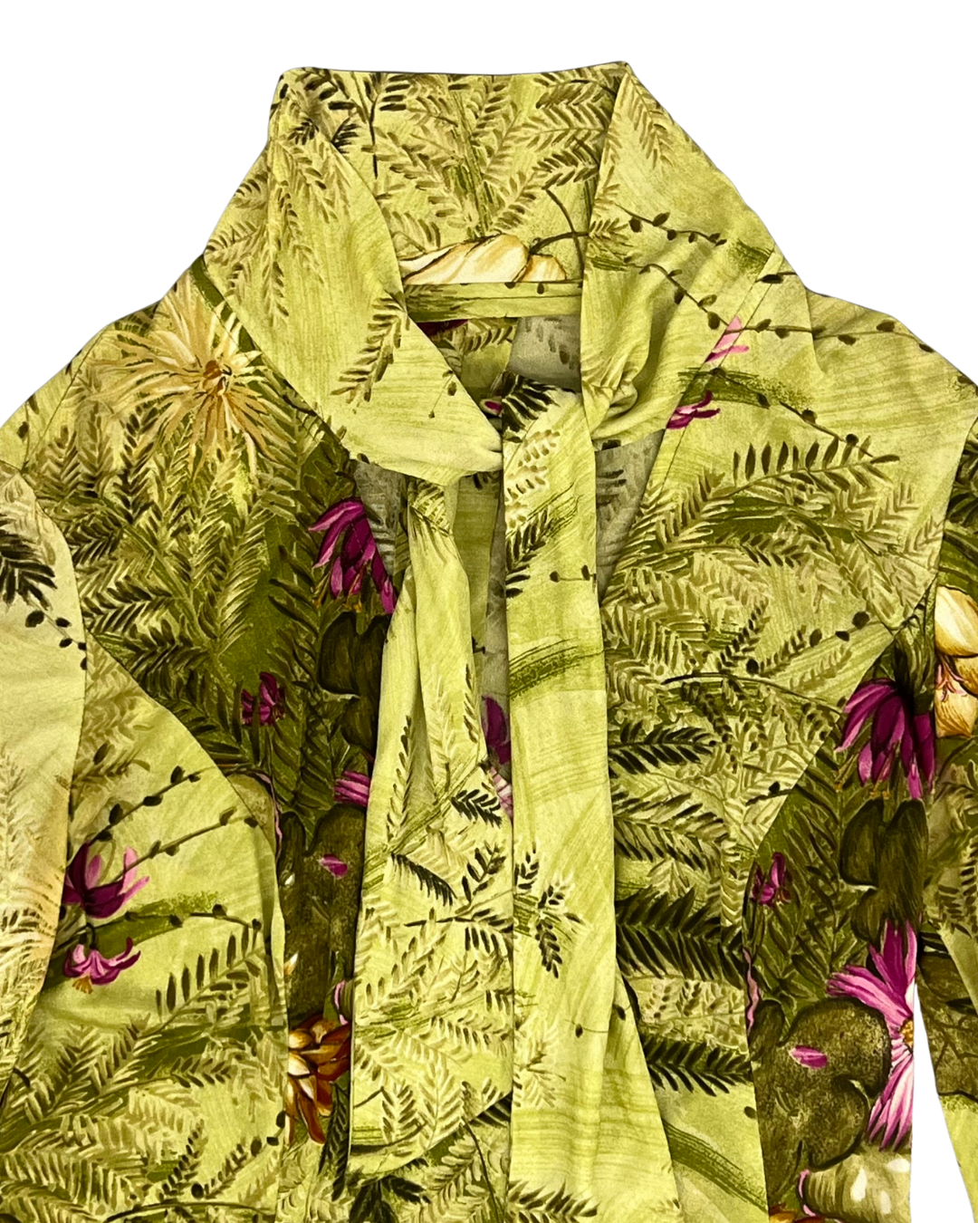 SECONDE MAIN - ROBE VERTE MOTIF FLEUR