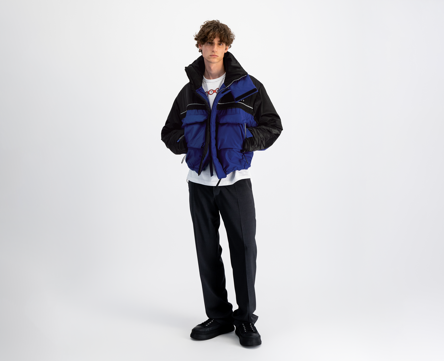 079 CREATES - CROPPED JACKET, Blue/Black