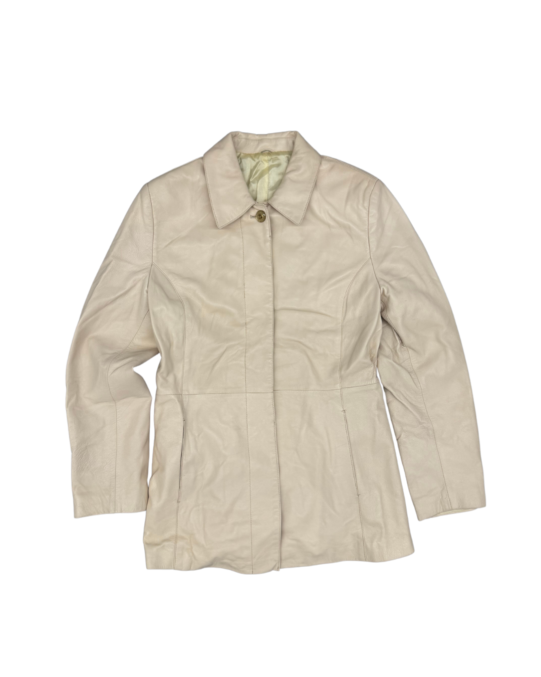 VESTE EN CUIRE - CREME