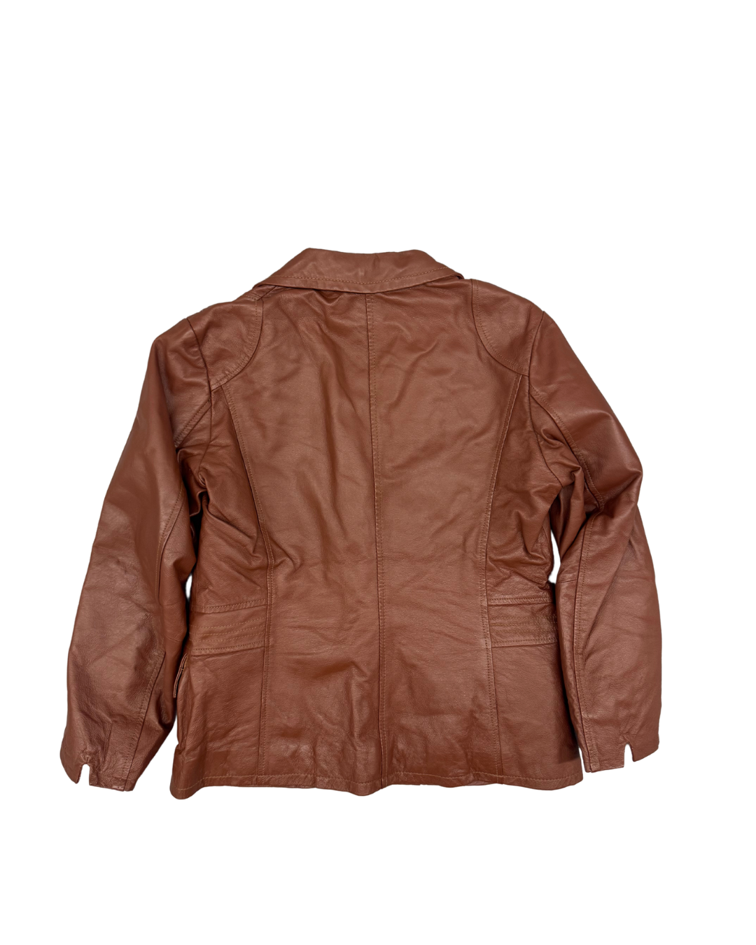 VESTE EN CUIRE - BRUNE