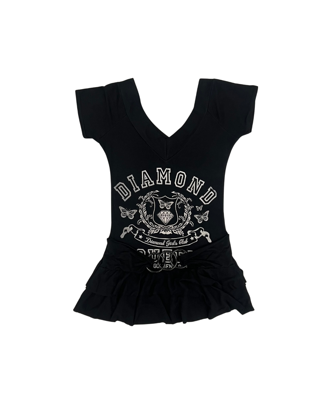 SECONDE MAIN - TOP NOIR AVEC CEINTURE