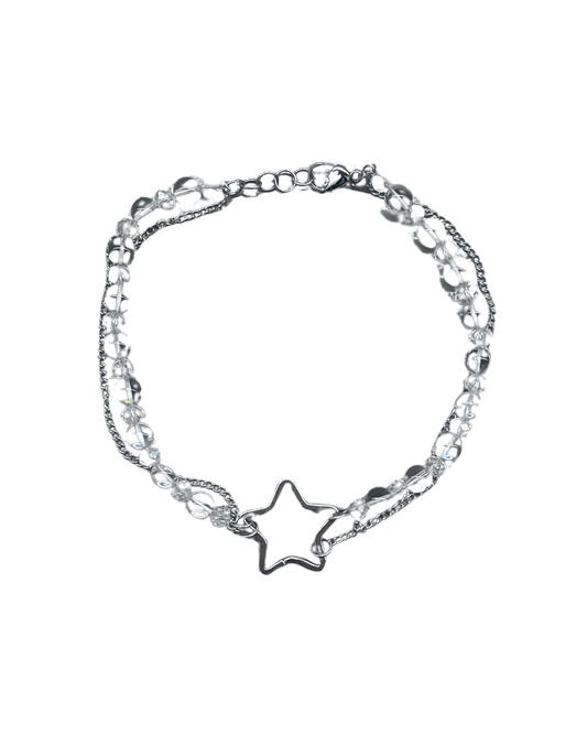 PERLES RARES - COLLIER PERLES BLANCHES & ETOILE