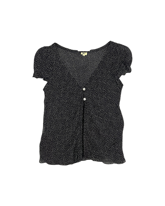 SECONDE MAIN - TOP A POIS NOIR & BLANC
