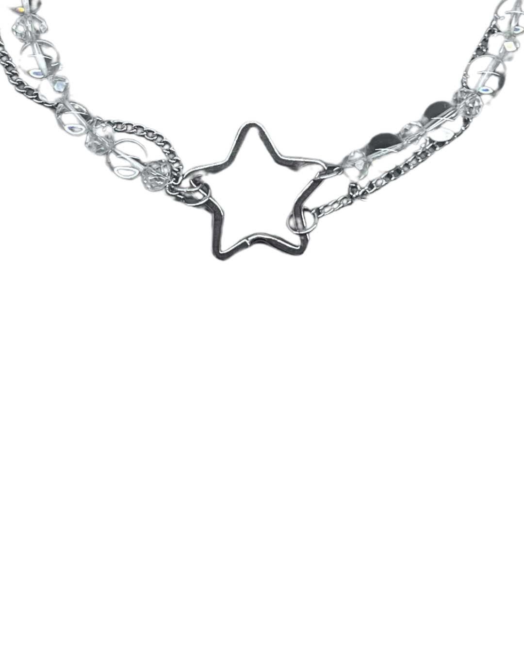 PERLES RARES - COLLIER PERLES BLANCHES & ETOILE
