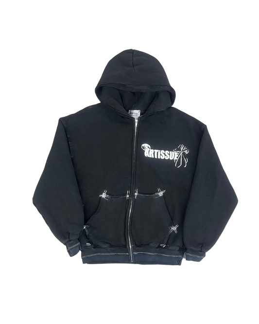 ARTISSUE - ZIPPER HOODIE NOIR