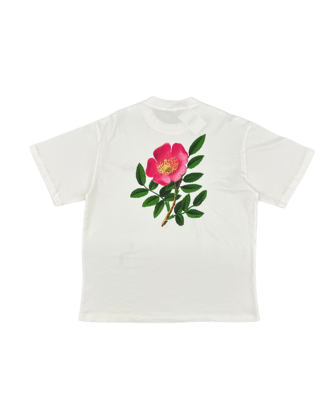 WALDSTATTEN - T SHIRT BLANC FLEUR ROSE BACK