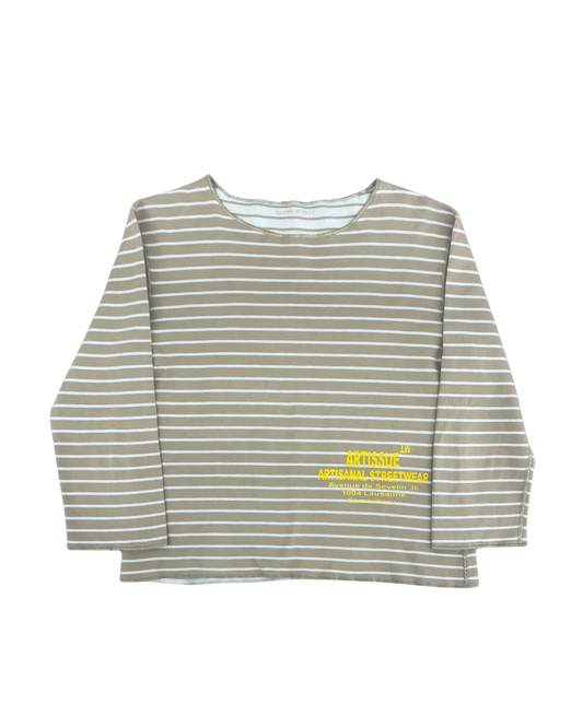 ARTISSUE - MARINIERE AVEC PRINT BEIGE & BLUEUE