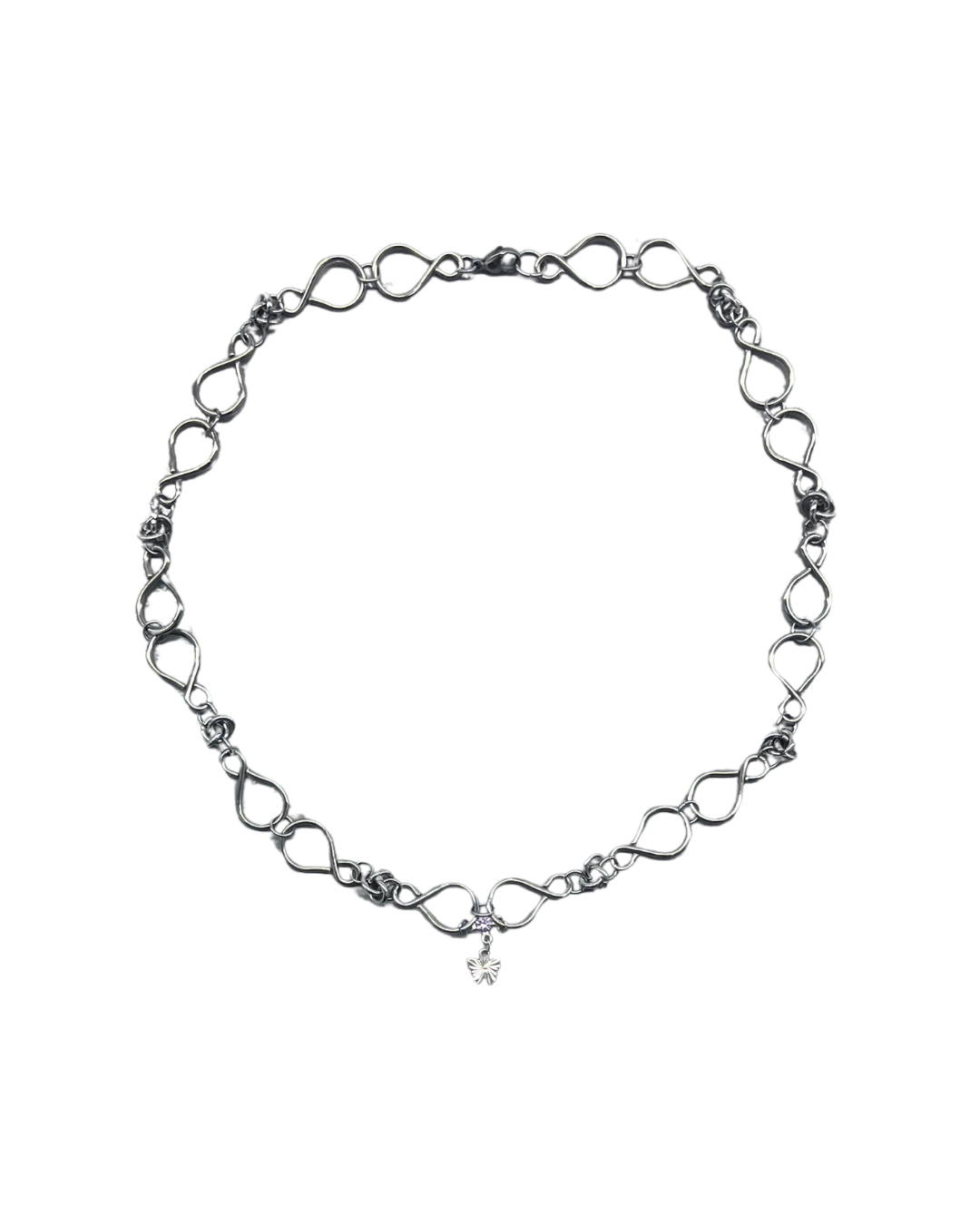 PERLES RARES - COLLIER CHAINES & PAPILLON