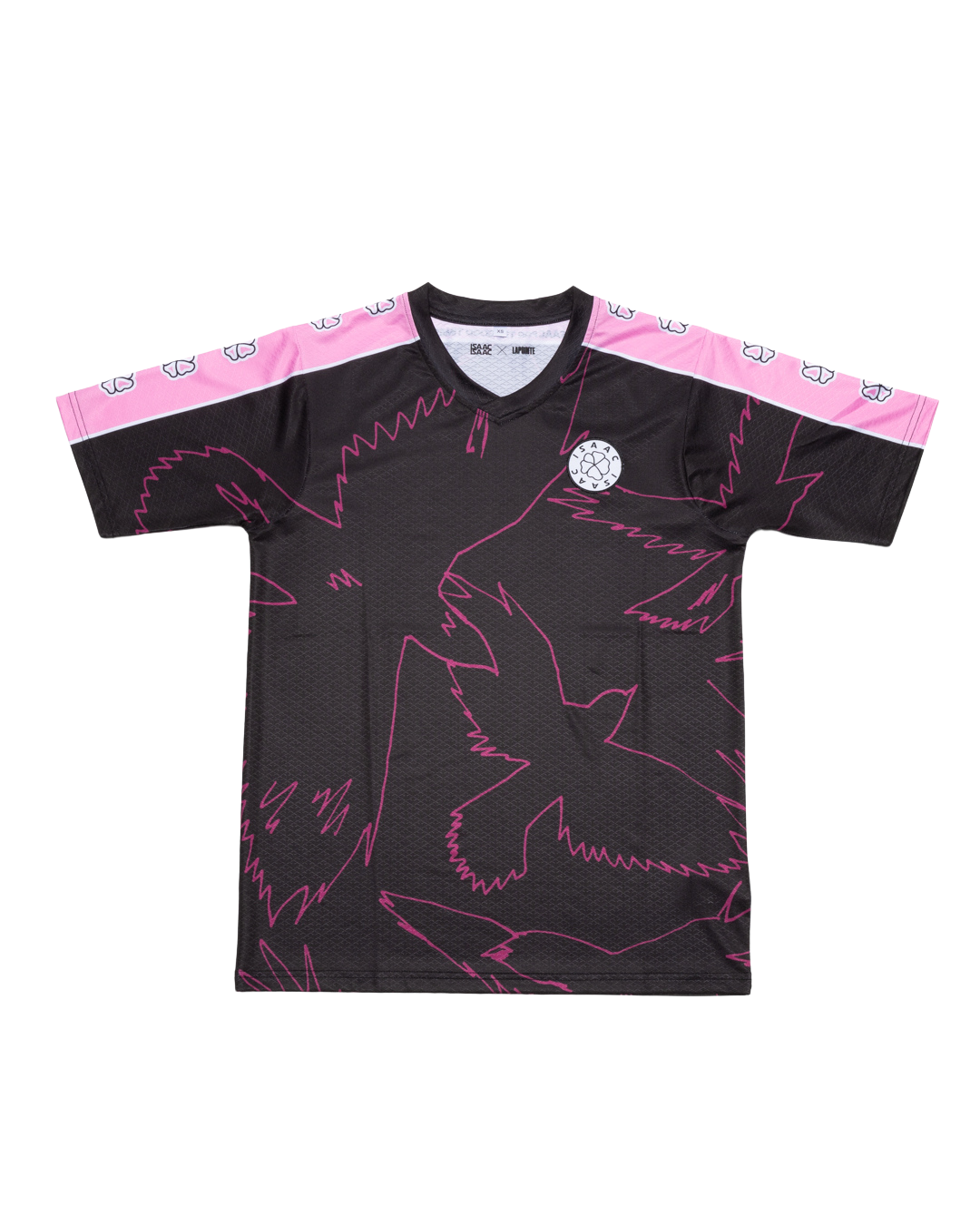 ISAAC - MAILLOT DE FOOT NOIR & ROSE