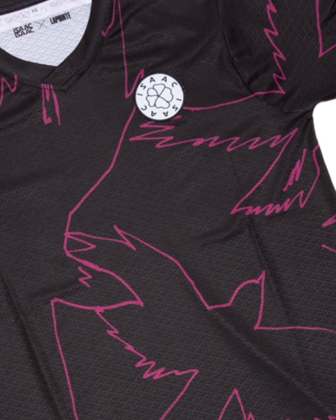 ISAAC - MAILLOT DE FOOT NOIR & ROSE
