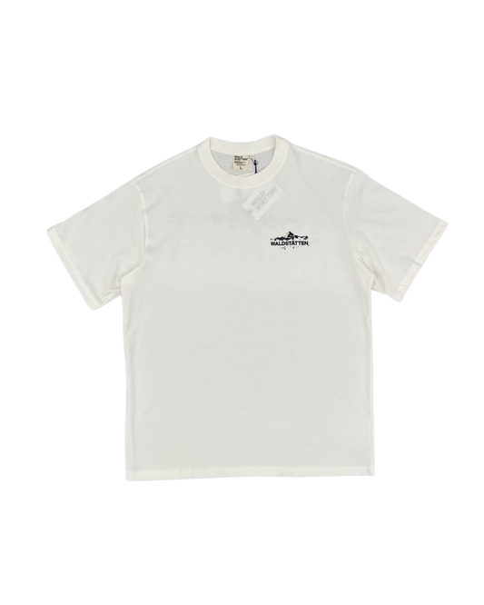 WALDSTATTEN - T SHIRT BLANC MONTAGNE NOIRE