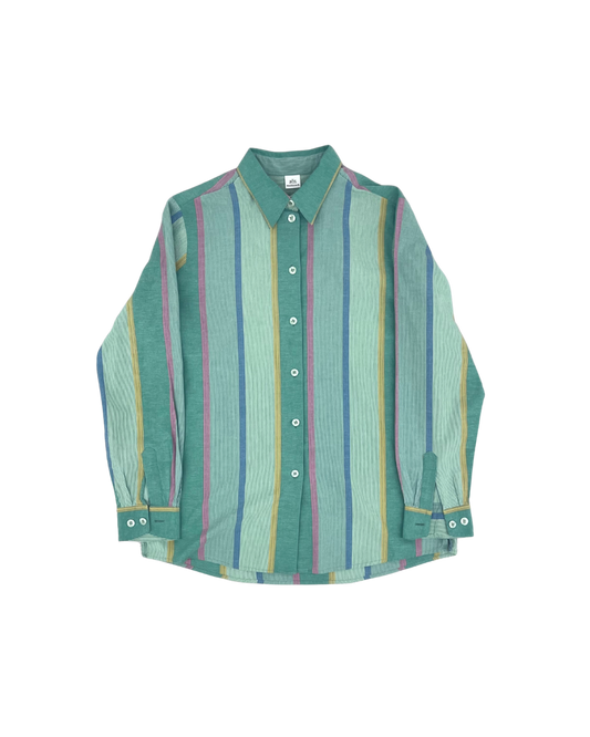SECONDE MAIN - CHEMISE VERTE RAYÉE