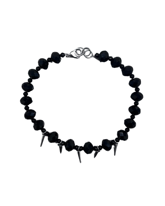 PERLES RARES - COLLIER NOIR & PIQUES