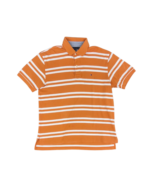 SECONDE MAIN - POLO ORANGE RAYÉ