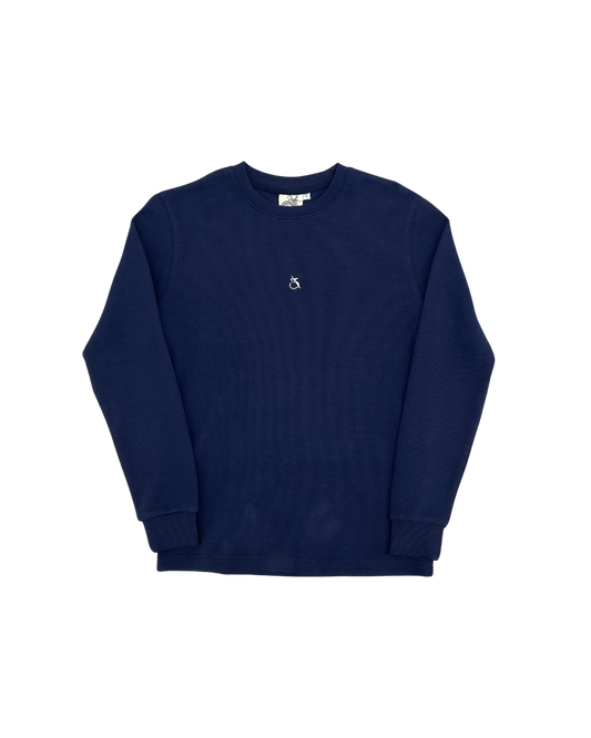 3ÈME CHAMBRE - PULL GAUFFRÉ BLEU