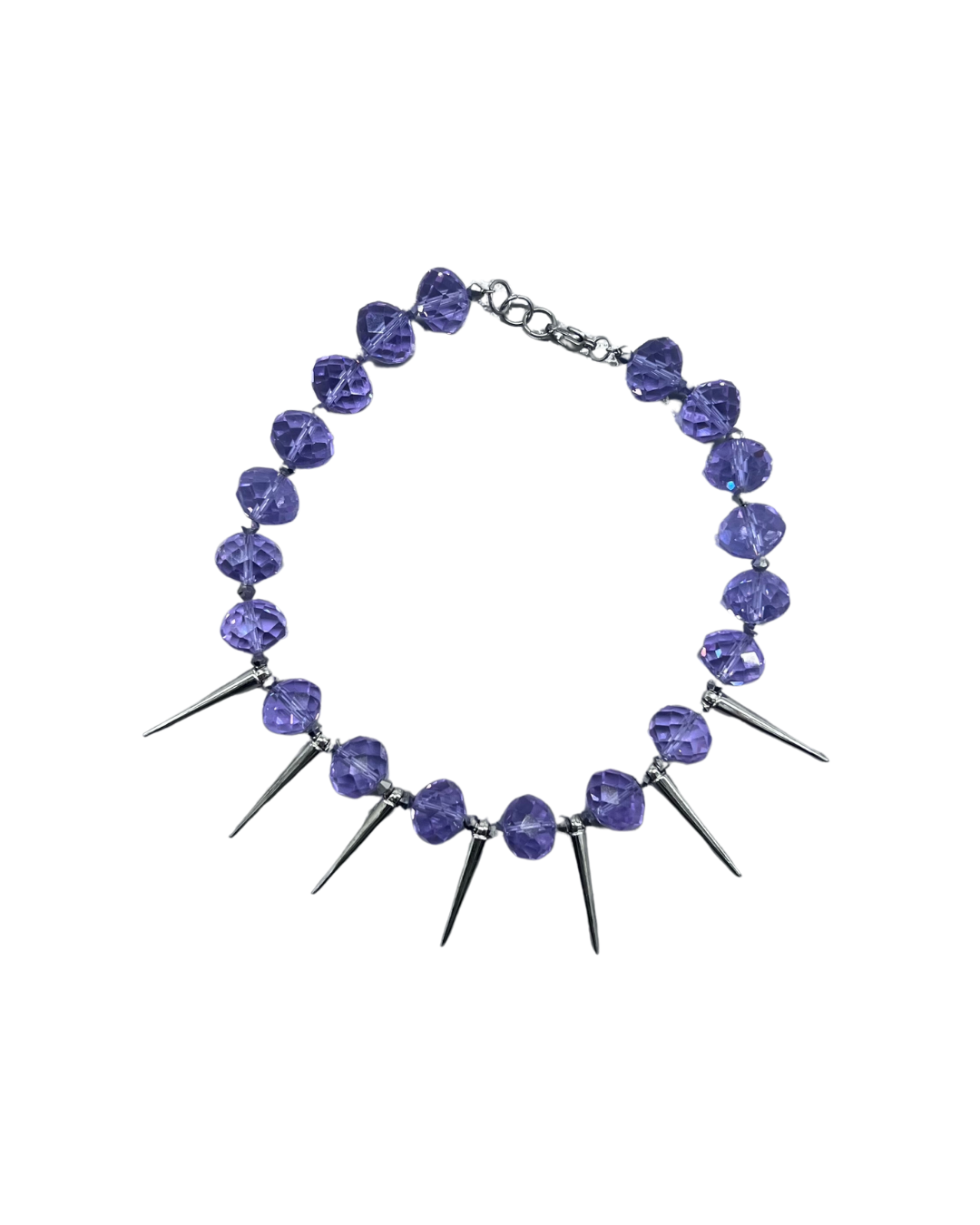 PERLES RARES - COLLIER PERLES VIOLETTES & PIQUES