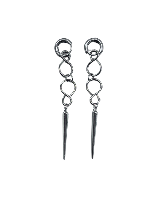 PERLES RARES - BOUCLES D'OREILLES CHAINES & PIQUES