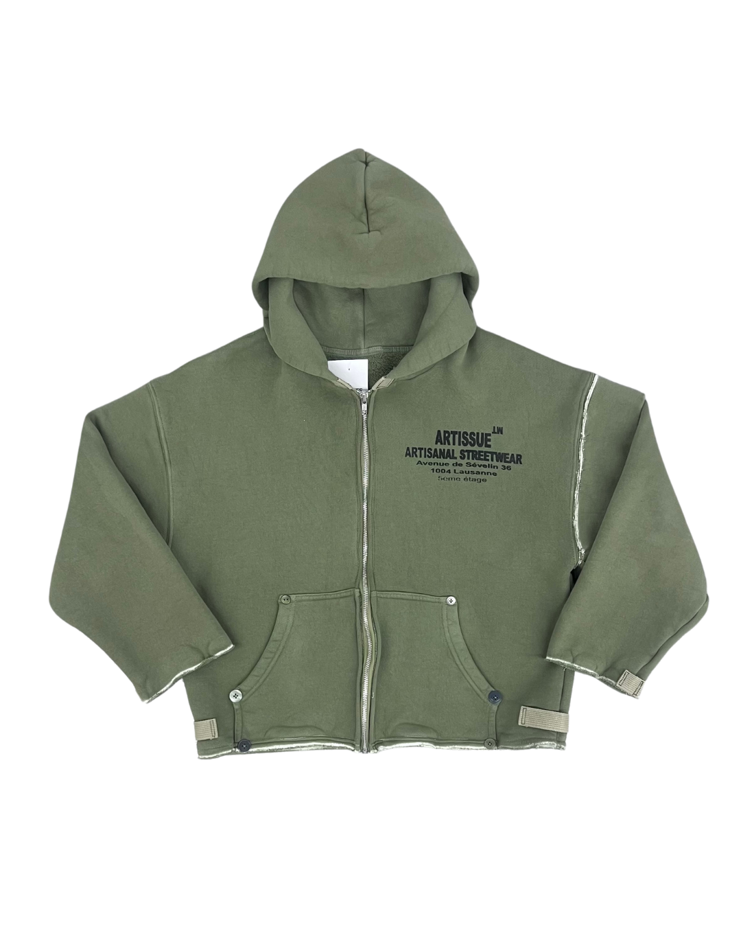 ARTISSUE - ZIPPER HOODIE VERT