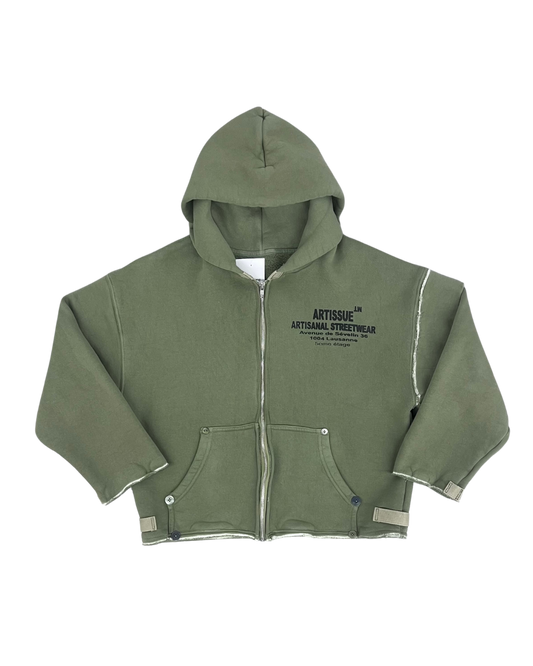 ARTISSUE - ZIPPER HOODIE VERT