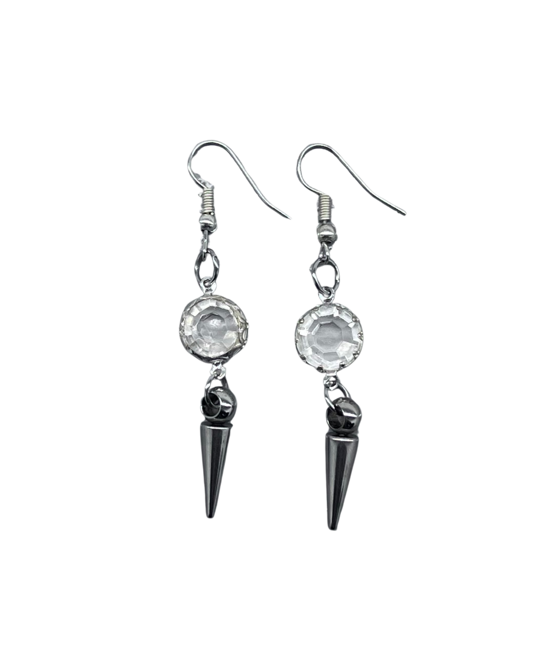 PERLES RARES - BOUCLES D'OREILLES PERLES BLANCHES & PIQUES