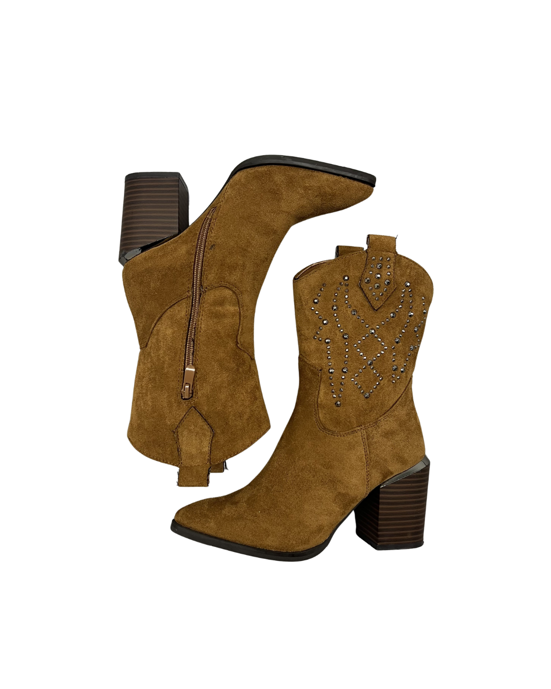 SECONDE MAIN - BOTTES BRUNE STRASS