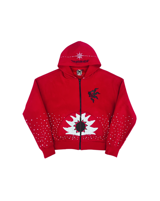 FMR - JAQUETTE ROUGE RHINESTONES